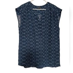 Nicole Miller sleeveless top Blouse for women sz XXL in Dark blue
